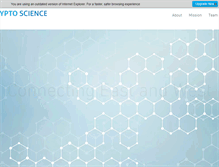 Tablet Screenshot of cryptoscience.com